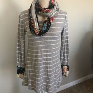 PinkBlush Maternity Top with Scarf